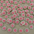 Blush Pink & Pearl Circular for Applique Patches Wedding Blouses - Pack of 25