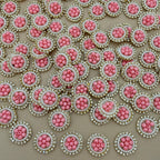 Blush Pink & Pearl Circular for Applique Patches Wedding Blouses - Pack of 25