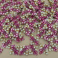 Magenta & Gold Crystal Rhinestone Embellishment Patches (Pack of 25)