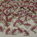 Red Crystal Rhinestone Embellishment Patches - Pack of 25