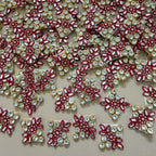 Red Crystal Rhinestone Embellishment Patches - Pack of 25