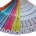 Set of colorful measuring tapes with brand name 'Kissan' on a white background