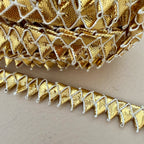 Gold Metallic Triangle Gota Patti Trim | 9 Yards | 1.5 Cm Wide