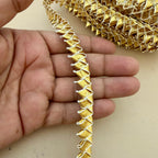 Gold Metallic Triangle Gota Patti Trim | 9 Yards | 1.5 Cm Wide