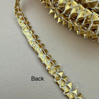 Gold Metallic Triangle Gota Patti Trim | 9 Yards | 1.5 Cm Wide