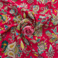 Pink  Dola Silk Embroidered Fabric – 44" Wide | By the Yard