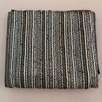 Black & Golden Stripe Sequin Embroidered Fabric – 46" Wide | By the Yard