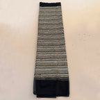 Black & Golden Stripe Sequin Embroidered Fabric – 46" Wide | By the Yard