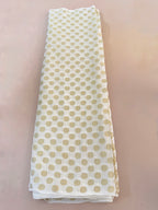 White & Gold Chanderi Silk Fabric | Floral Booti | 42" Wide