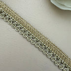 Decorative lace trim on a light background