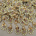 Gold Diamond Rhinestone Applique Patch for Sew on Craft Pack of 10