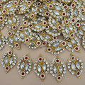 Gold  Crystal Diamond Applique Patch Pack of 10