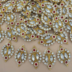 Gold  Crystal Diamond Applique Patch Pack of 10