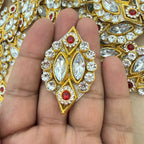 Gold  Crystal Diamond Applique Patch Pack of 10