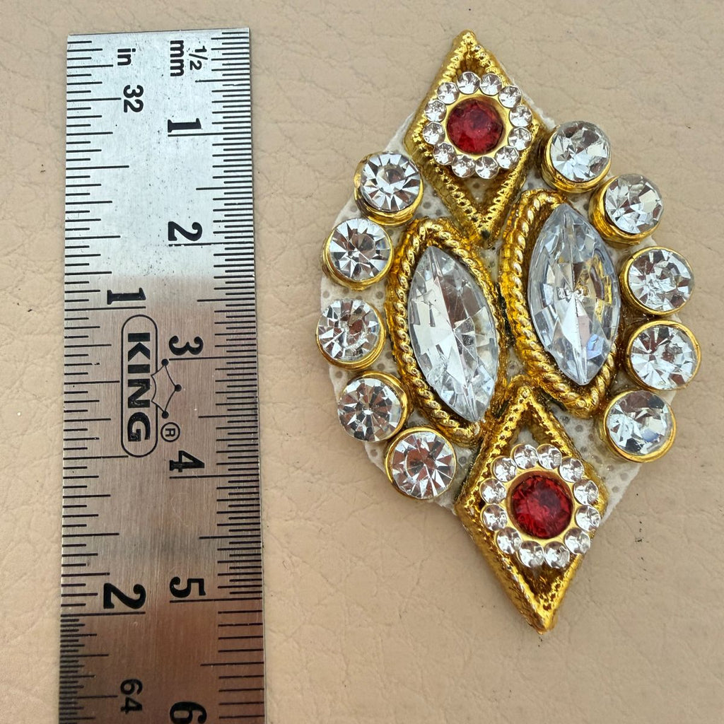 Gold  Crystal Diamond Applique Patch Pack of 10