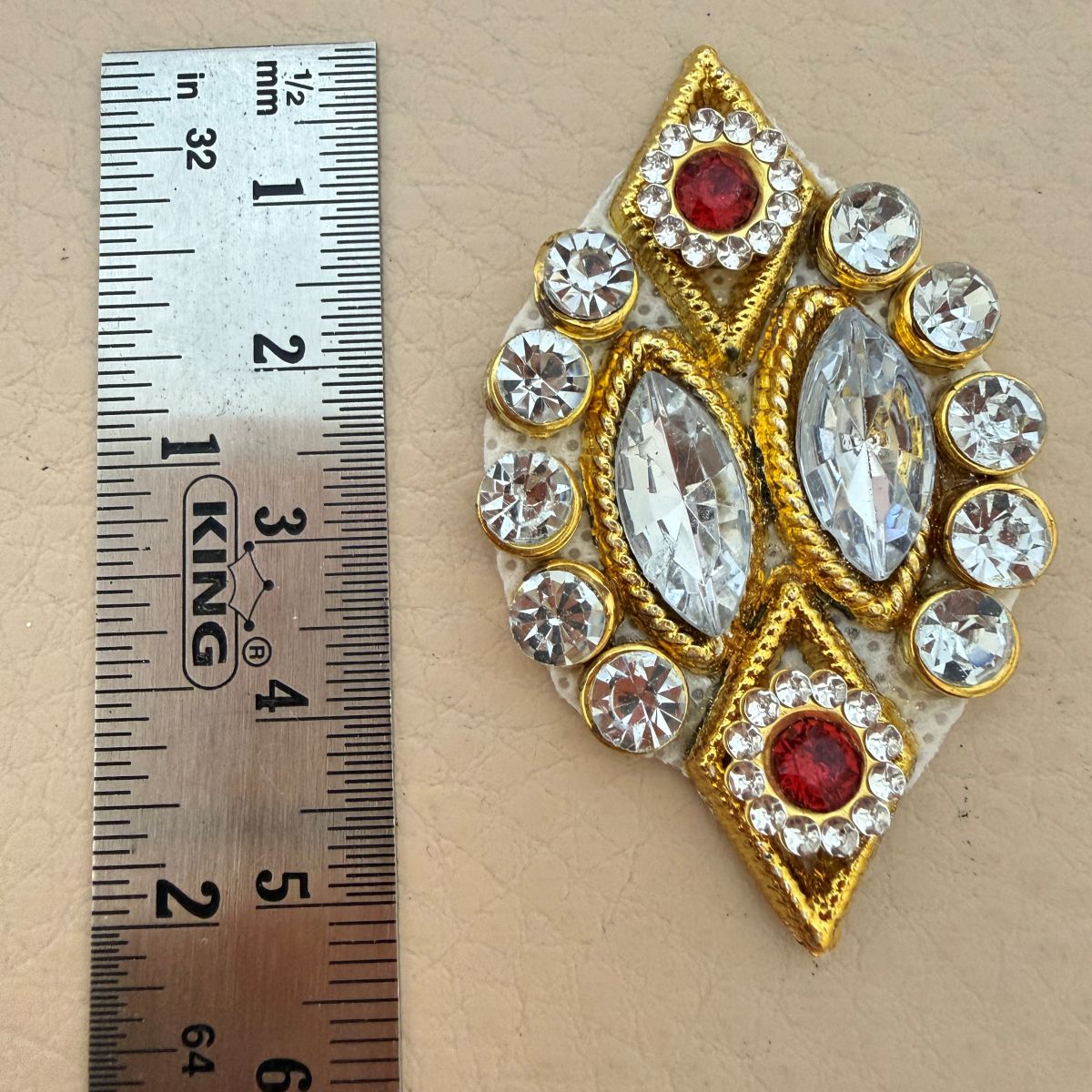 Gold  Crystal Diamond Applique Patch Pack of 10