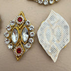 Gold  Crystal Diamond Applique Patch Pack of 10