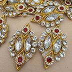 Gold  Crystal Diamond Applique Patch Pack of 10