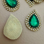 Emerald Green Applique Patches for ethnic wear  Pack of 10