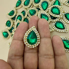 Emerald Green Applique Patches for ethnic wear  Pack of 10