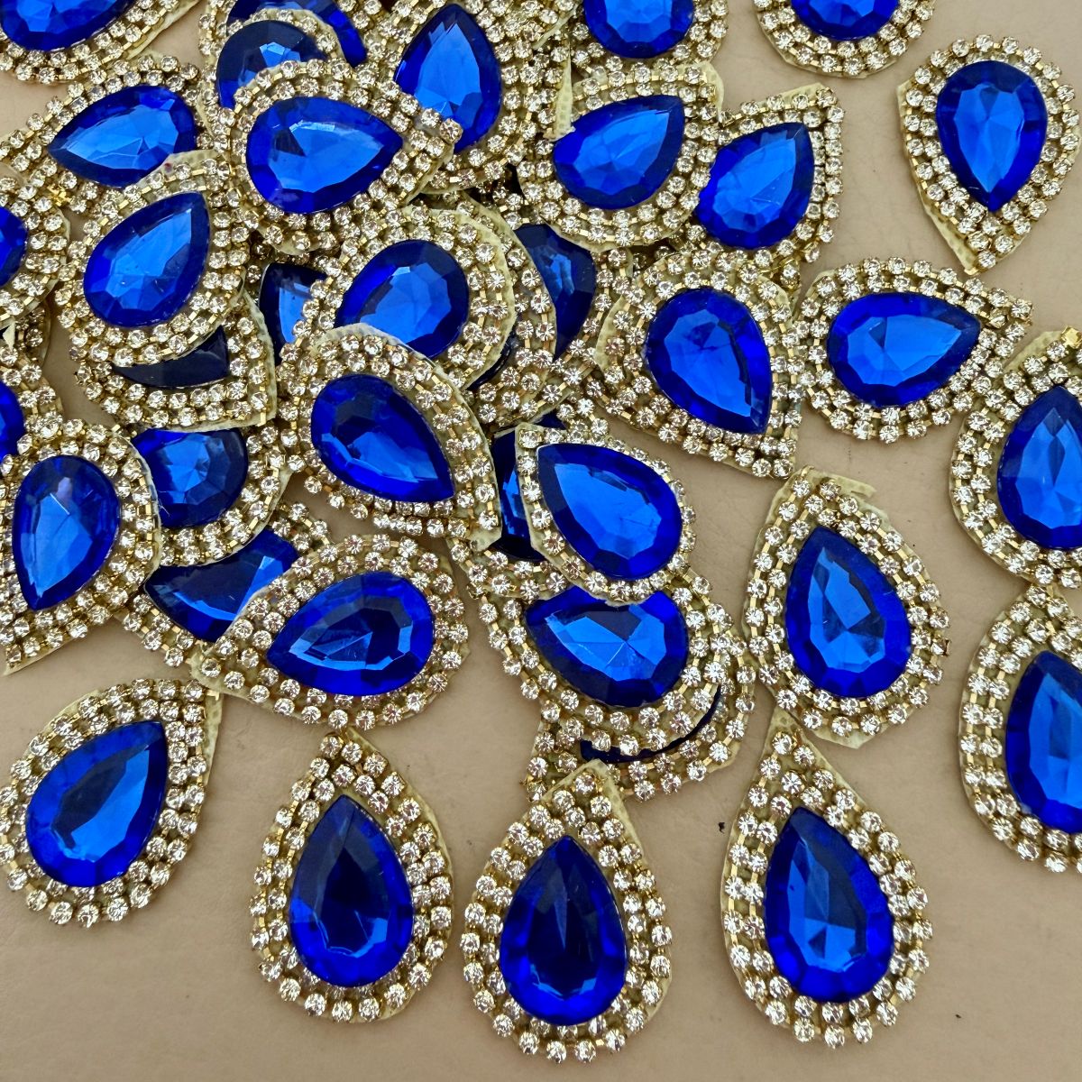 Royal Blue Applique ethnic wear Patches craft supplies Pack of 10