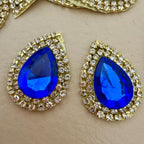 Royal Blue Applique ethnic wear Patches craft supplies Pack of 10