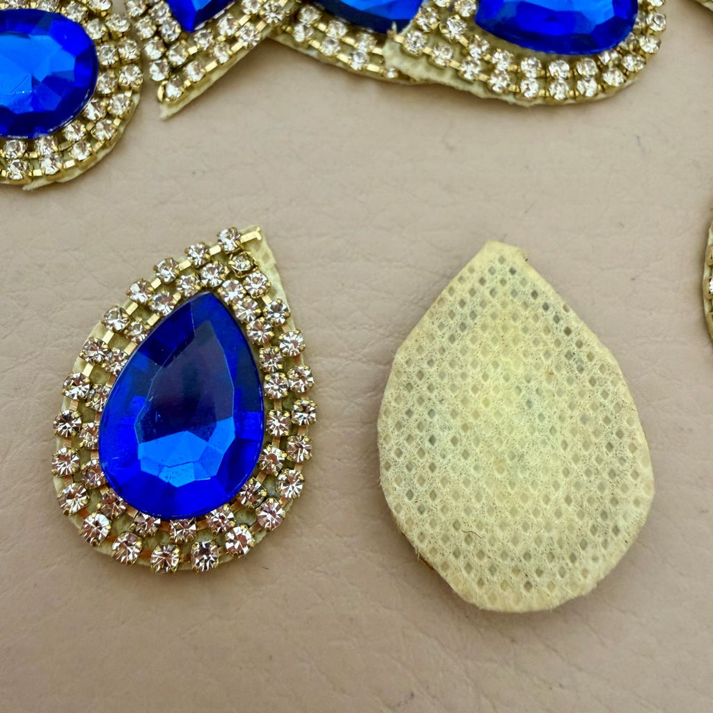 Royal Blue Applique ethnic wear Patches craft supplies Pack of 10