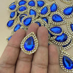 Royal Blue Applique ethnic wear Patches craft supplies Pack of 10
