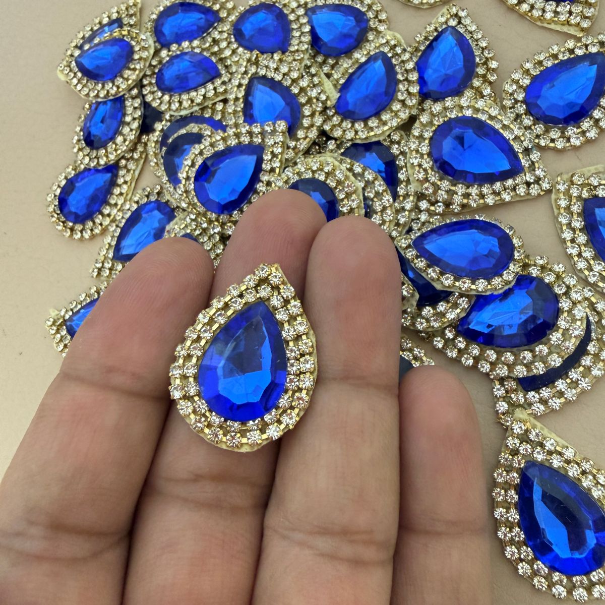 Royal Blue Applique ethnic wear Patches craft supplies Pack of 10