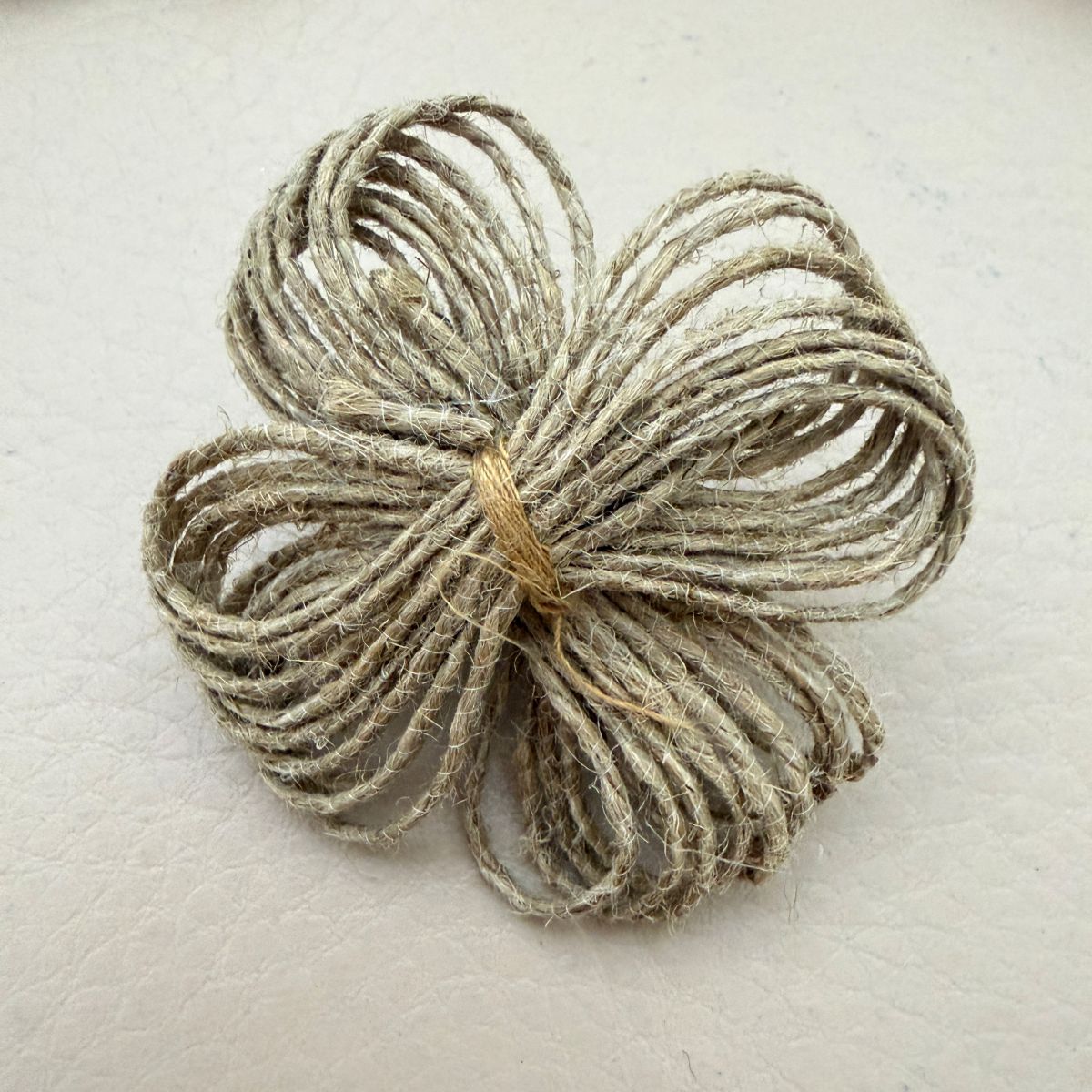 Handcrafted Jute Flower Patch Natural Burlap Appliqué - pack of 5