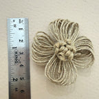 Handcrafted Jute Flower Patch Natural Burlap Appliqué - pack of 5