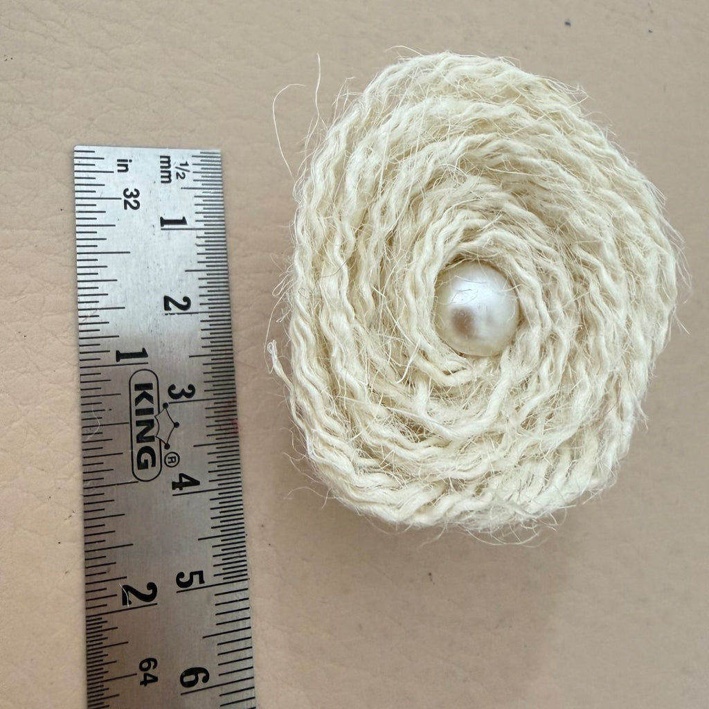 Handcrafted Burlap Rose Flower Patches For Rustic Decor Craft - Pack 0f 5
