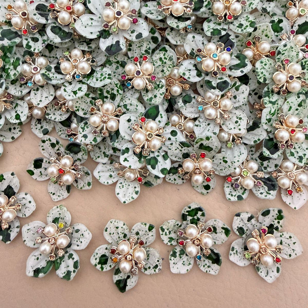 Green Speckle Flower Patch - Pack of 20