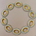 Oval Pearl & Rhinestone Embellishment Patch- pack of 10