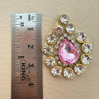Pink Crystal Rhinestone ethnic wear Embellished Patch-pack of 25
