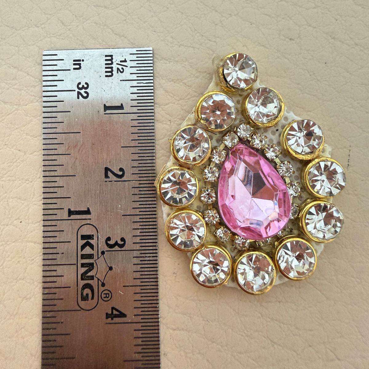 Pink Crystal Rhinestone ethnic wear Embellished Patch-pack of 25