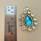 Blue Crystal Rhinestone Lehenga Embellished Rustic Decor Patch- Pack Of 20