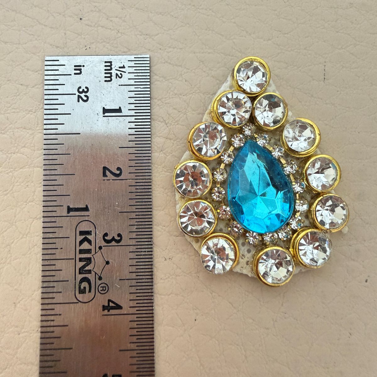 Blue Crystal Rhinestone Lehenga Embellished Rustic Decor Patch- Pack Of 20