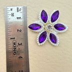 Purple Floral Applique handmade Sew on Patch – Pack of 25