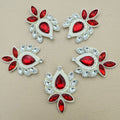 Handmade Applique for ethnic wear Red Motifs Patch – Pack of 5