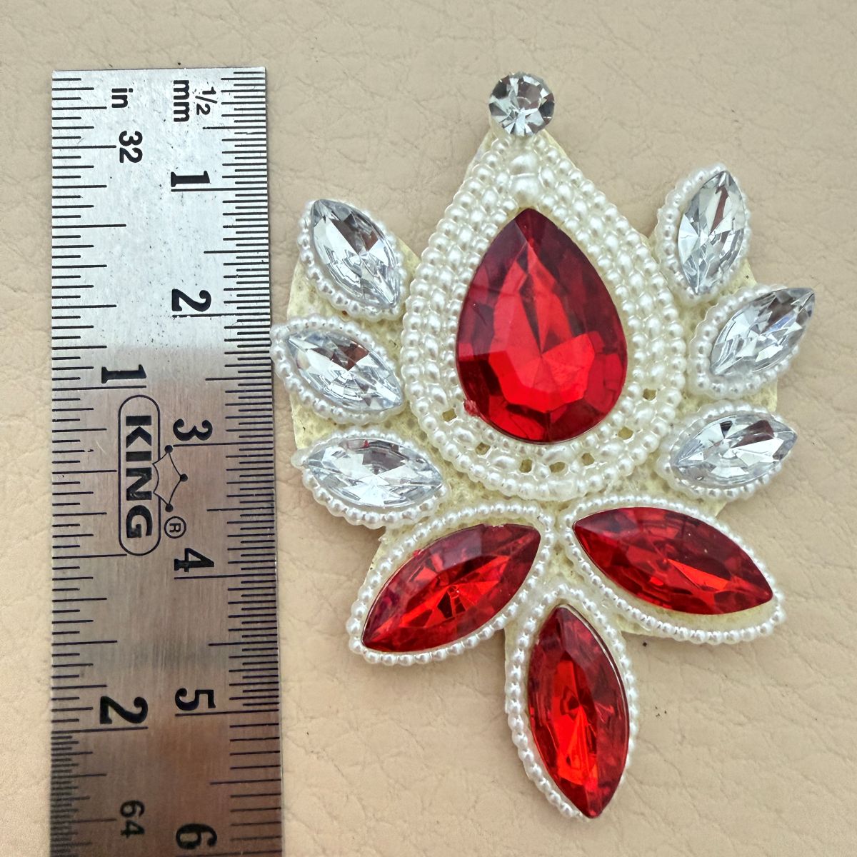 Handmade Applique for ethnic wear Red Motifs Patch – Pack of 5