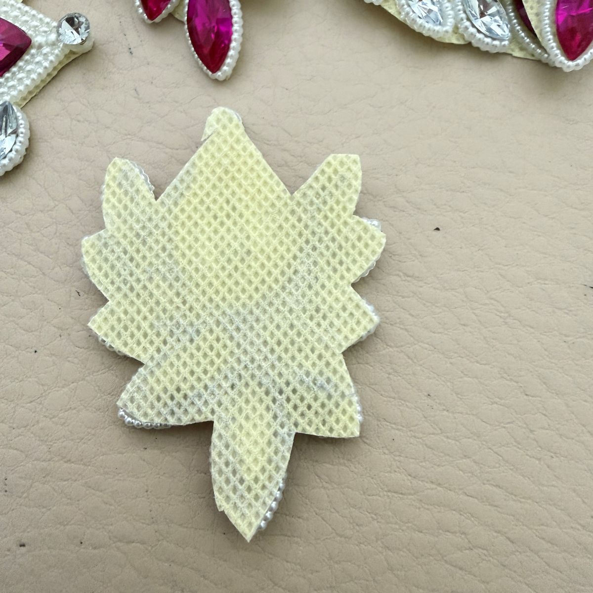 Pink Rhinestone Indian ethnic Applique Patch for Bridal Decor – Pack of 5