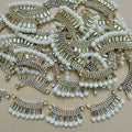 Crescent Rhinestone Baguette & Pearl Patch