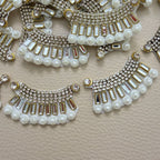 Crescent Rhinestone Baguette & Pearl Patch