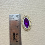 Purple Marquise Crystal & Pearl Rhinestone Patch – Pack of 25 Pieces