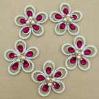 Pearl & Crystal Flower Patch – Fuchsia Pink