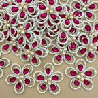 Pearl & Crystal Flower Patch – Fuchsia Pink
