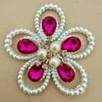 Pearl & Crystal Flower Patch – Fuchsia Pink
