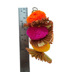 Boho Pom Pom Tassels with Gold Gota pack of 2