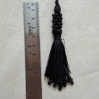 Black Beaded Tassel Latkan - 10 Pcs Pack